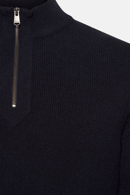 Pull met rolkraag - blauw