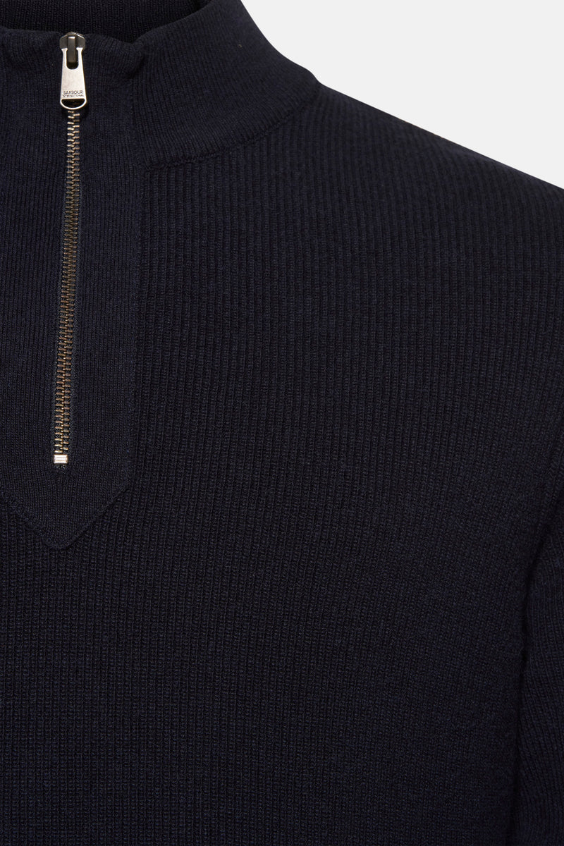 Pull met rolkraag - blauw