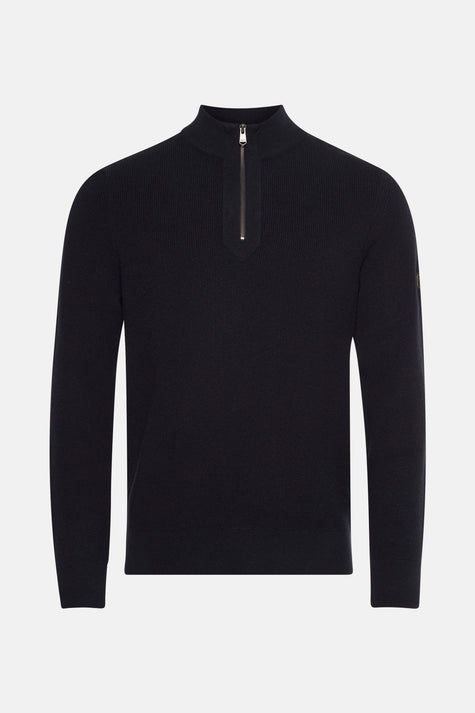 Pull met rolkraag - blauw