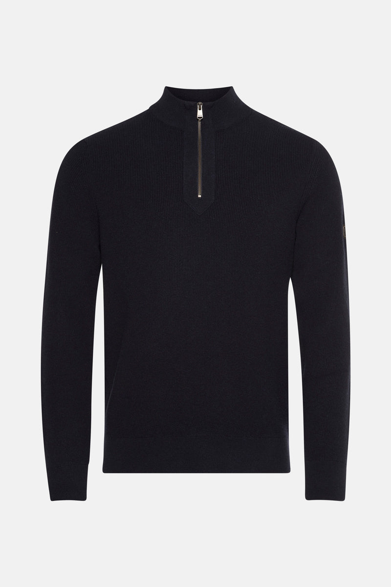 Pull met rolkraag - blauw