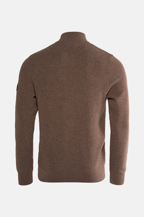 Pull met rolkraag - bruin