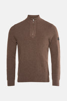 Pull met rolkraag - bruin