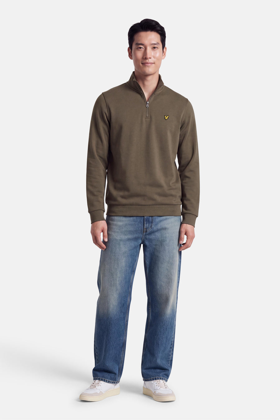 Sweater met rolkraag - khaki