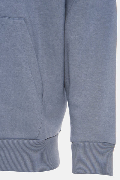 Sweat à capuche bleu de LYLE & SCOTT avec une poche kangourou, bordures côtelées aux poignets et à la base.