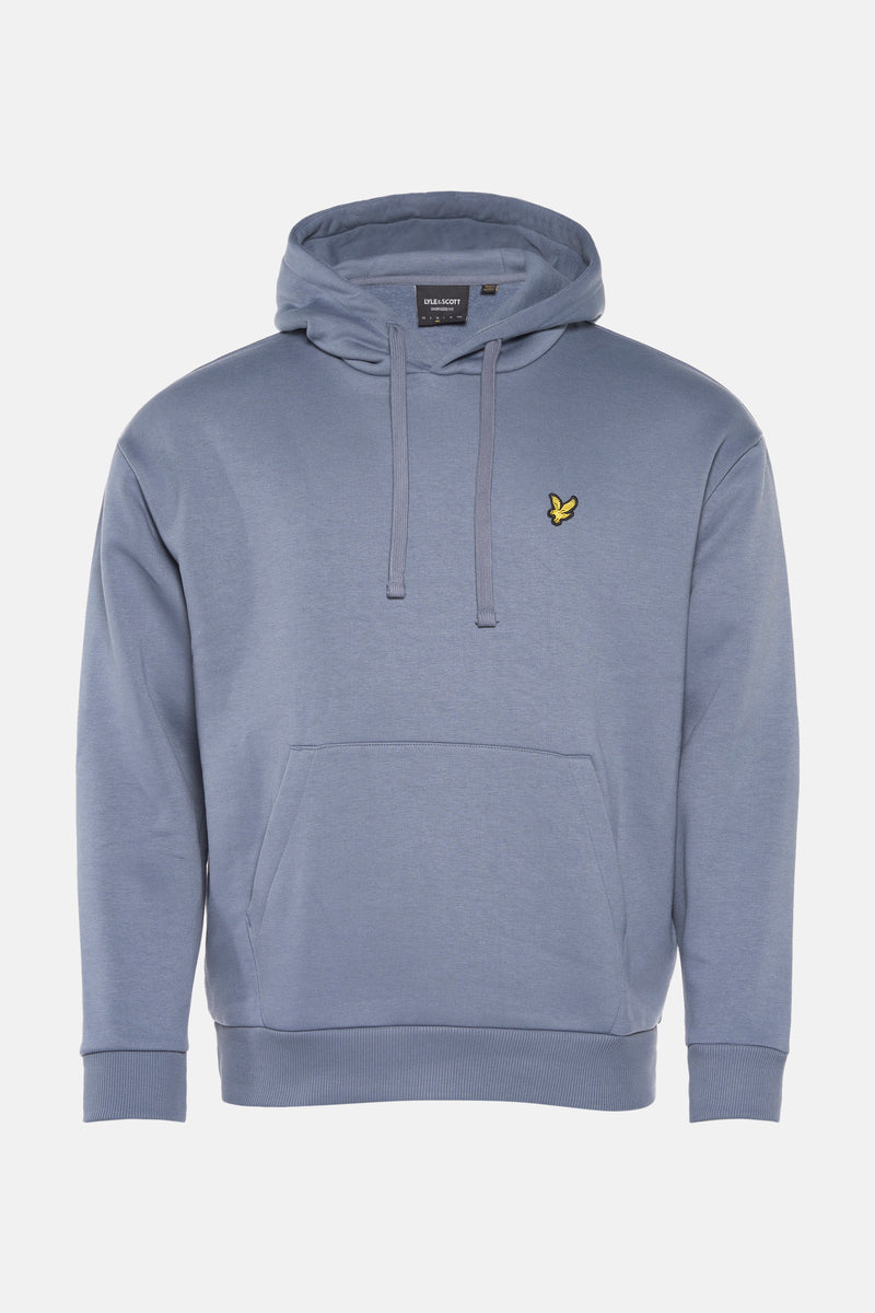 Sweat à capuche bleu par LYLE & SCOTT avec cordon de serrage et poche kangourou.