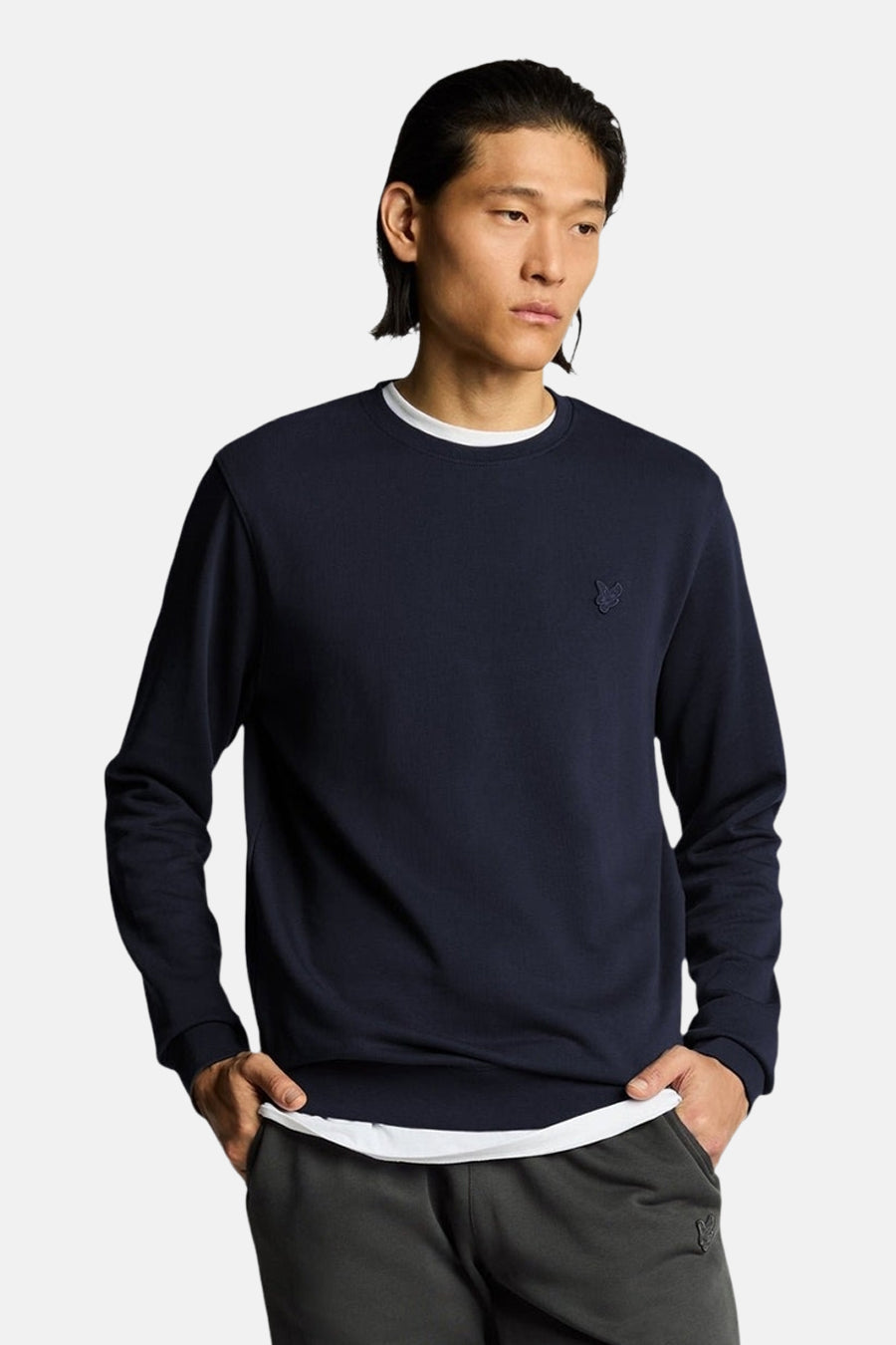 Sweat col O - bleu