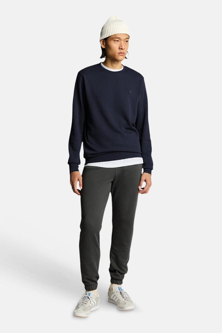 Sweat col O - bleu