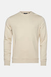 Ecru sweatshirt van LYLE & SCOTT, met discreet geborduurd logo op de borst, fijne gebreide textuur.