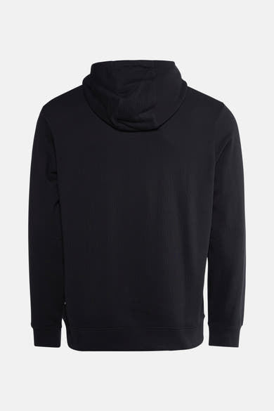 Zwarte hoodie van LYLE & SCOTT, achterzijde.