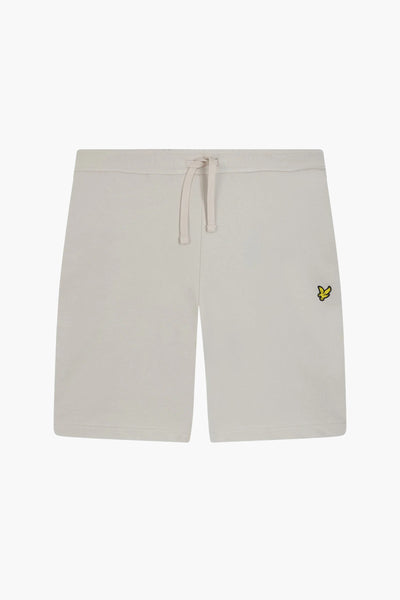Short beige de LYLE & SCOTT avec cordon de serrage et logo brodé sur le devant.