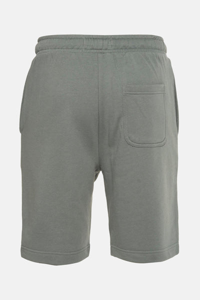 Korte kaki broek van LYLE & SCOTT, met achterzak en elastische tailleband, achterzijde.