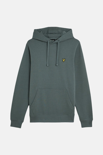 Sweat à capuche kaki de Lyle & Scott, avec poche kangourou et cordon de serrage.