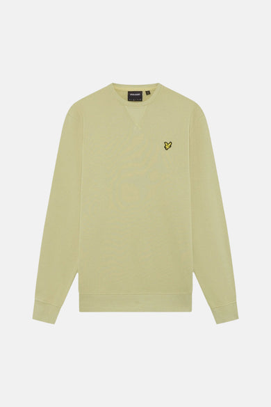 Sweat-shirt vert par Lyle & Scott, avec logo brodé sur la poitrine et col rond.