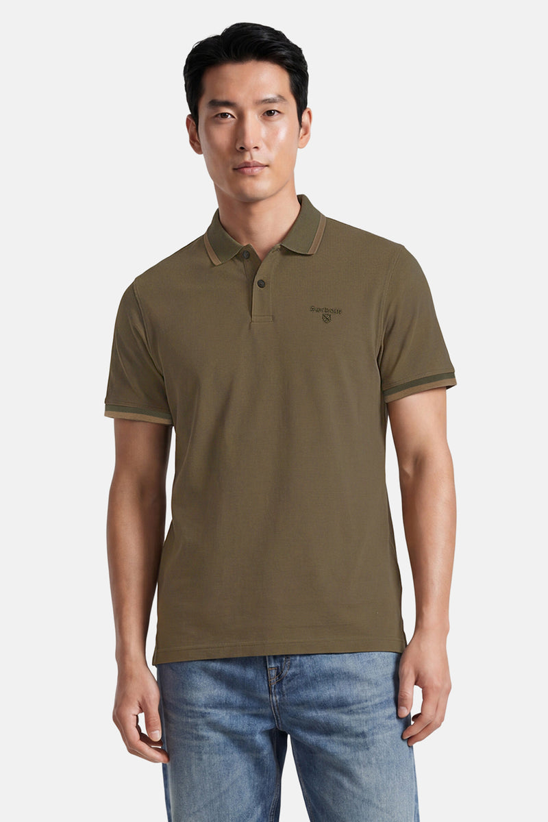 Polo met korte mouwen - olive