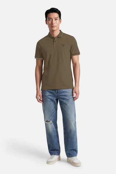 Polo met korte mouwen - olive