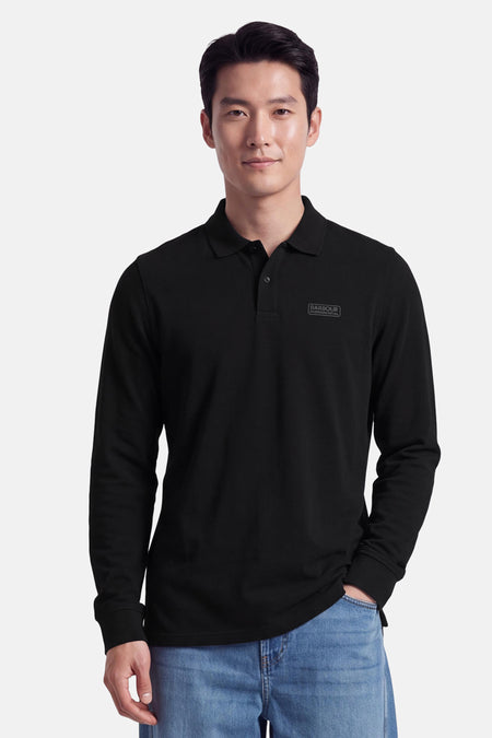 Polo met lange mouwen - zwart
