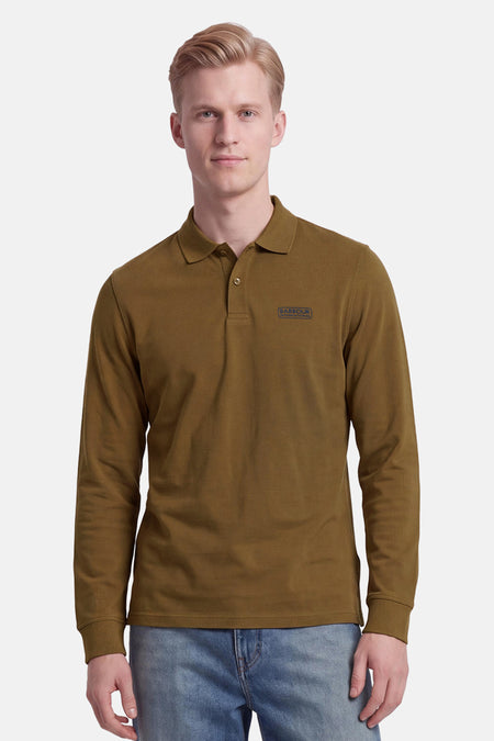 Polo met lange mouwen - cognac