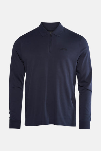 Polo met lange mouwen - blauw
