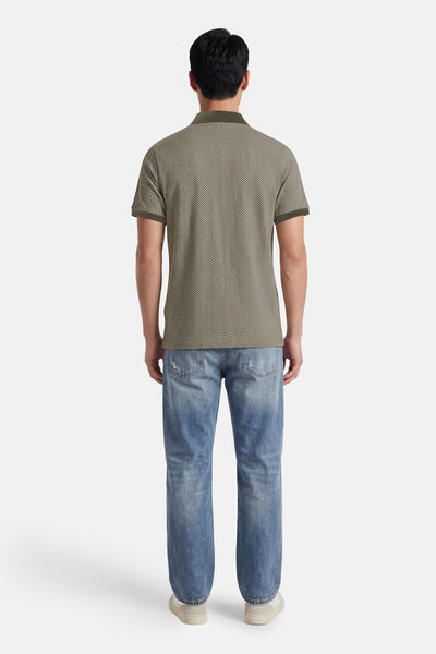 Polo met korte mouwen - olive