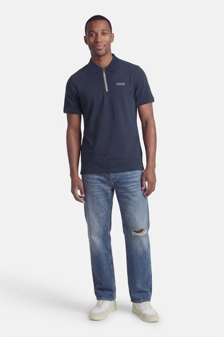 Polo met korte mouwen - blauw