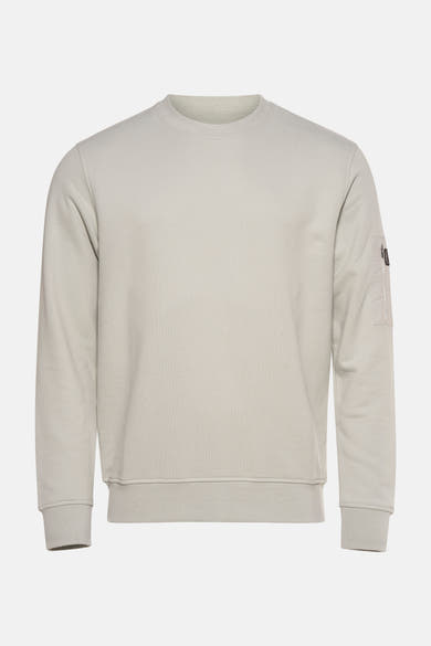 Sweat vert de BARBOUR avec poche zippée sur la manche gauche.