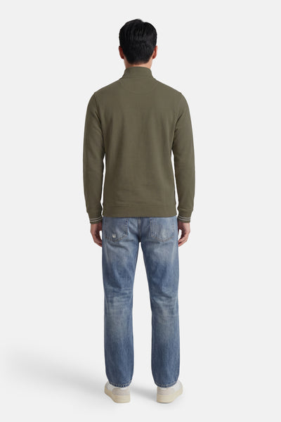 Sweater met rolkraag - olive