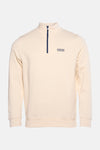 Ecru sweat met opstaande kraag van Barbour, met lange mouwen en een klassieke pasvorm.