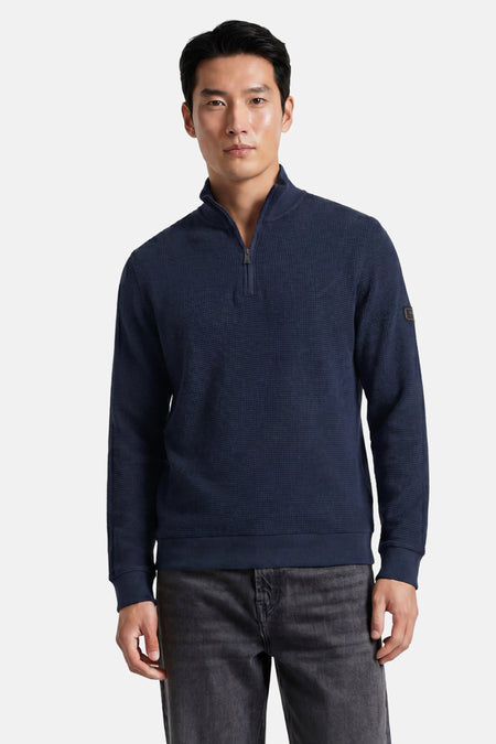 Sweater met rolkraag - blauw