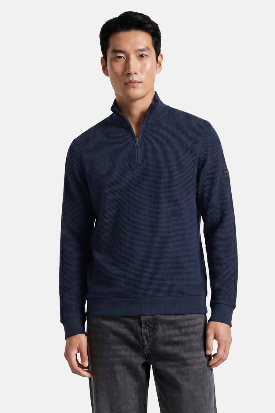 Sweater met rolkraag - blauw