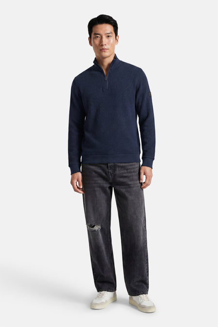 Sweater met rolkraag - blauw