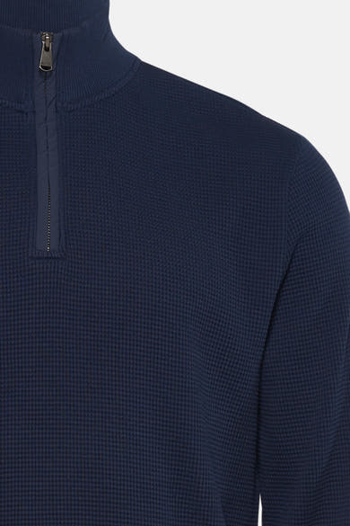 Sweater met rolkraag - blauw