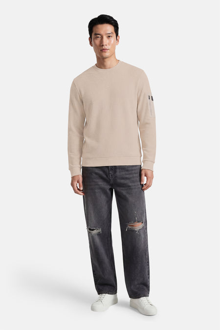Sweater O-hals - beige