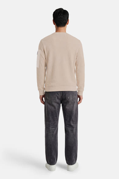 Sweat col O - beige