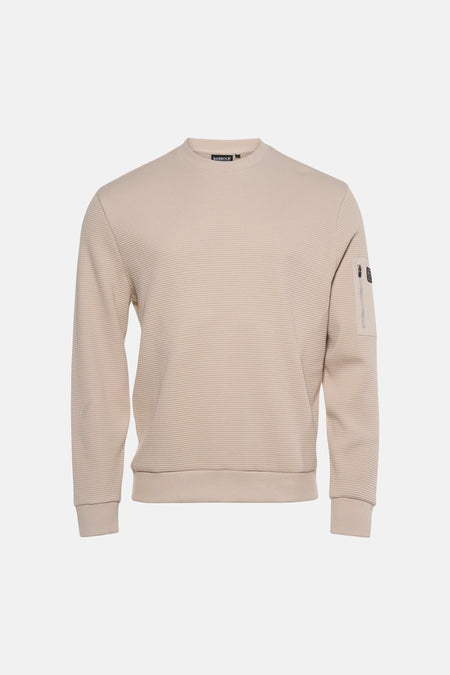 Sweat col O - beige