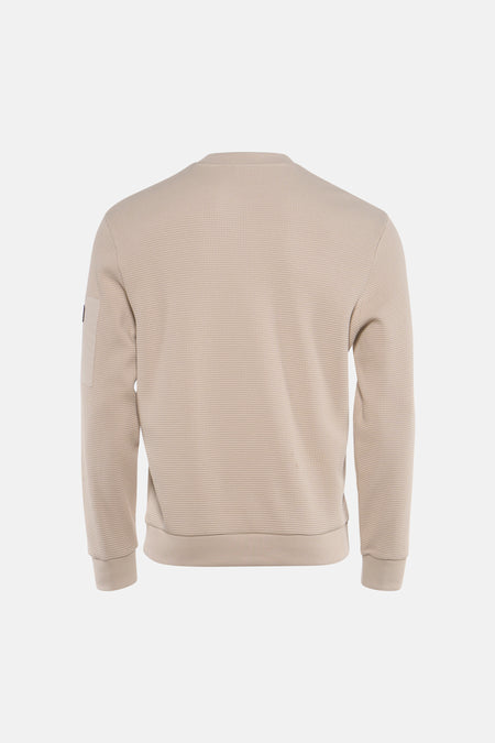 Sweat col O - beige