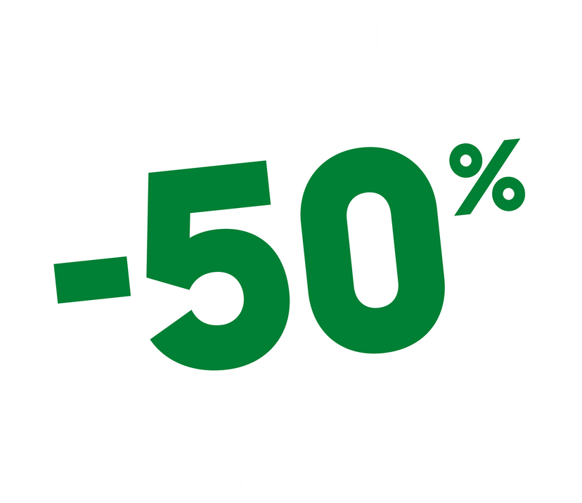 Jusqu'à -50 %