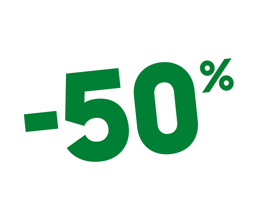 Jusqu'à -50 %