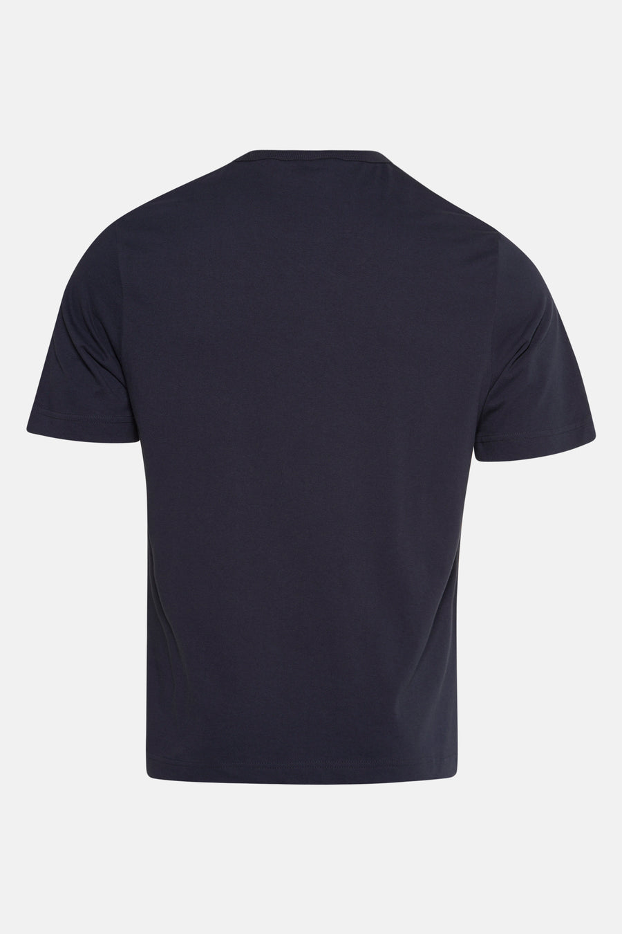 T-shirt à manches courtes bleu foncé de Barbour, vue arrière sur fond clair.