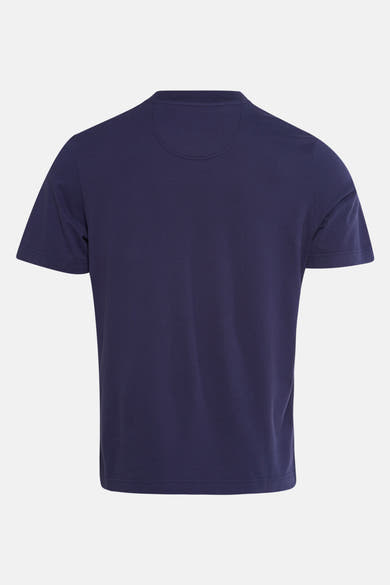Blauw T-shirt met korte mouwen van BARBOUR, met een ronde hals en een klassieke pasvorm.