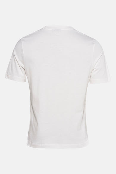 Wit T-shirt met korte mouwen van Barbour, klassieke pasvorm en effen stof.