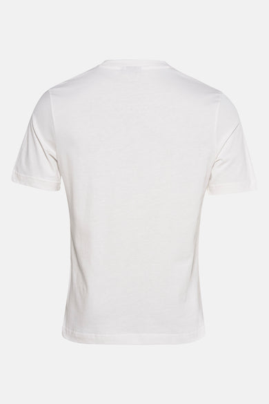 Wit T-shirt met korte mouwen van Barbour, klassieke pasvorm en effen stof.