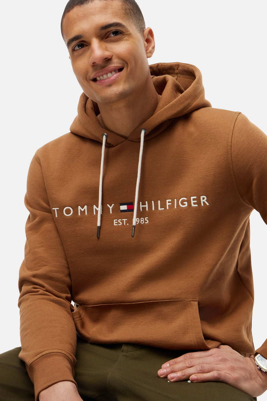 Sweat col rond beige - TOMMY HILFIGER