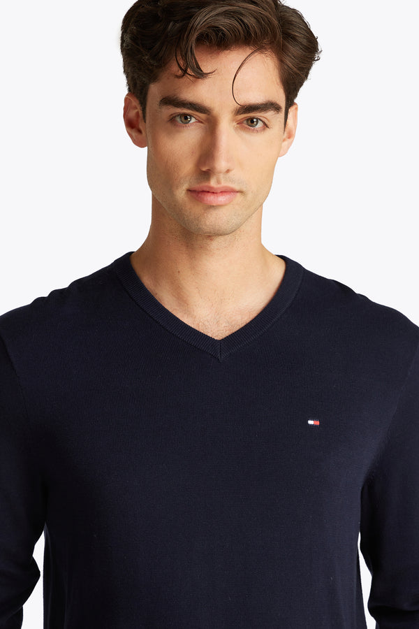 Trui met V-hals Blauw - TOMMY HILFIGER