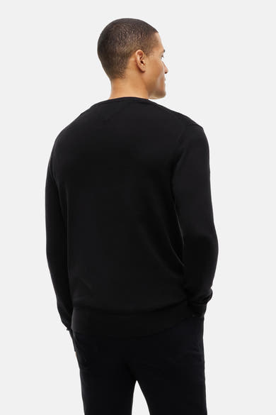 Pull met ronde hals - zwart