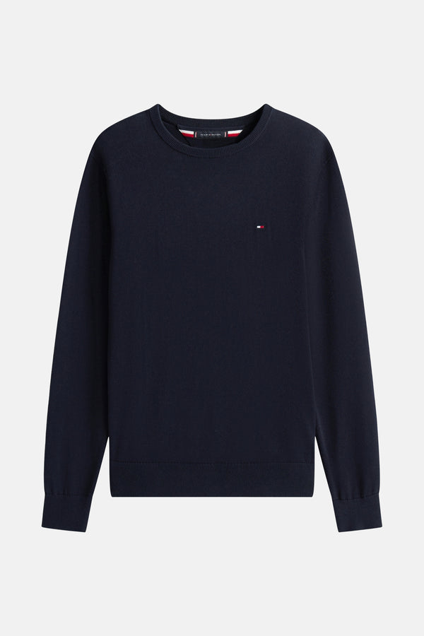 Pull col rond Bleu - Tommy Hilfiger