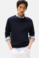 Pull met ronde hals - blauw