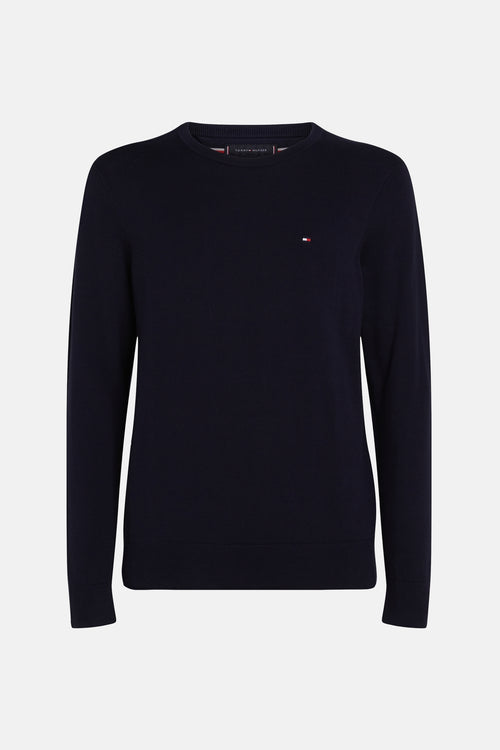 Pull met ronde hals - blauw