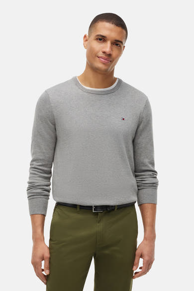 Pull met ronde hals - grijs