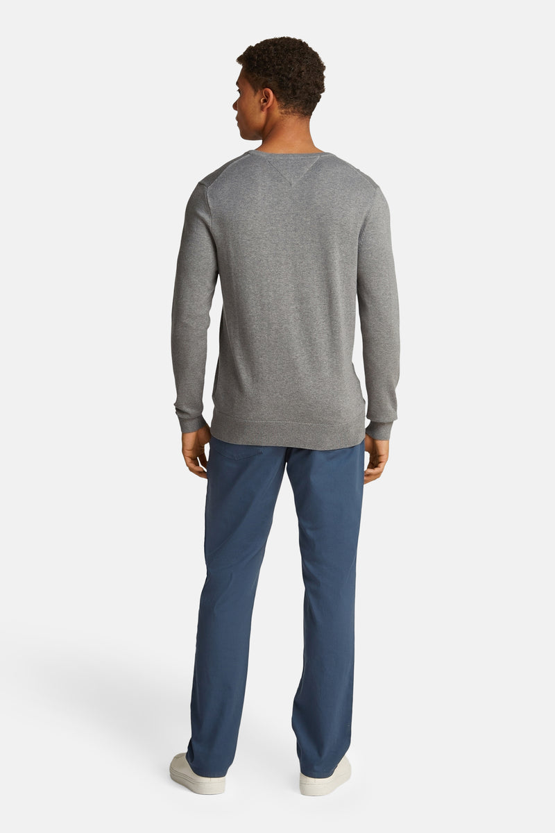 Pull met ronde hals - grijs