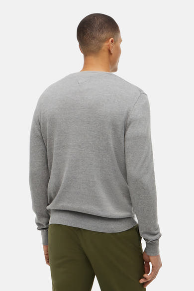 Pull met ronde hals - grijs